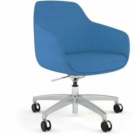 9TO5 SEATING Side Chair, Rocking, 24-1/2inx24inx31-1/2in, Blue/SR Base NTF9254R2SFBU